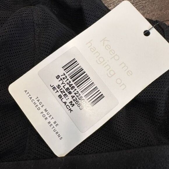 NWT Lively Eco Straight Up Semi Sheer Mesh Bralette in Jet Black Size Medium - Picture 5 of 8